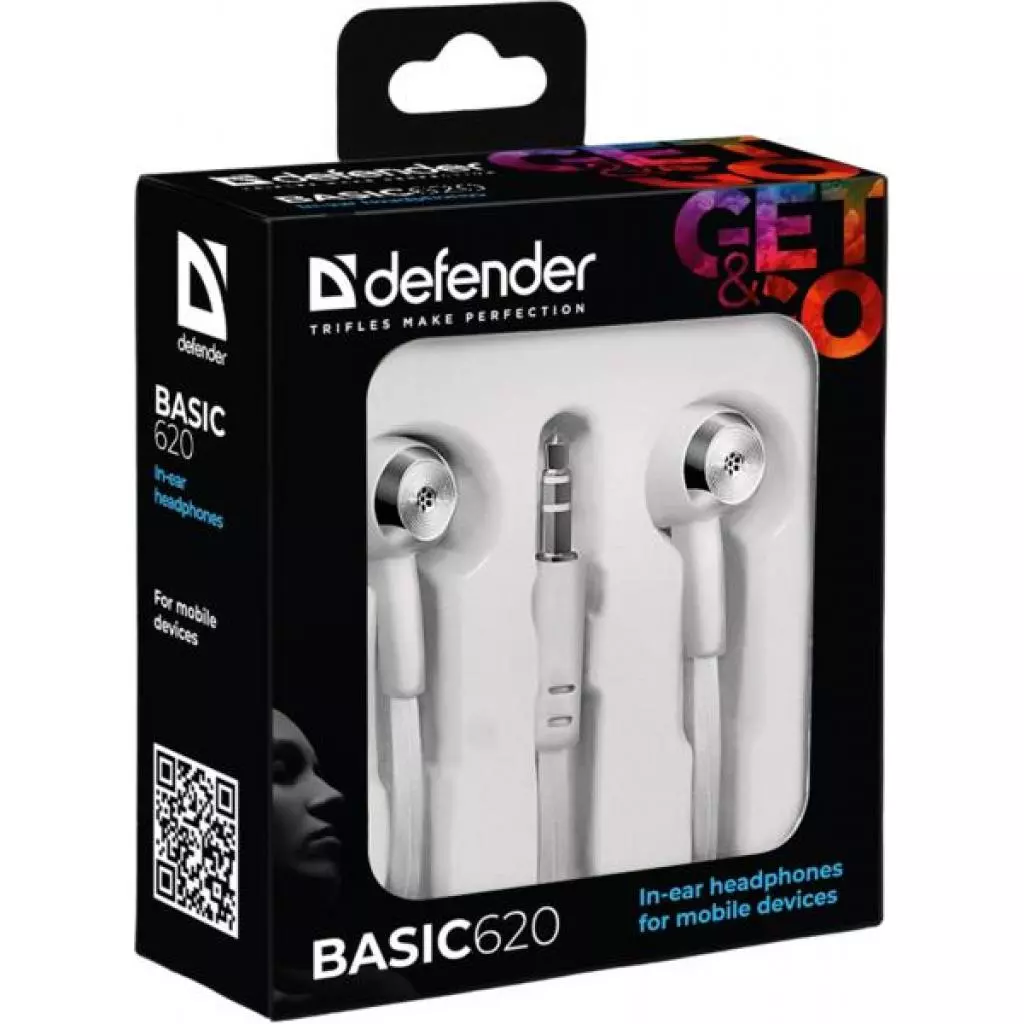 Наушники Defender Basic-620 White (63625) - 1 Наушники Defender Basic-620 White (63625) - 1