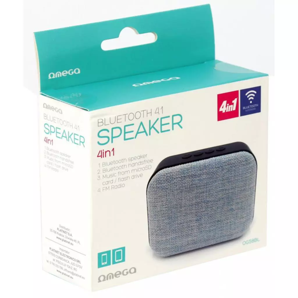 Акустическая система Omega OG58DG Bluetooth Fabric Light Grey (OG58LG) - 2 Акустическая система Omega OG58DG Bluetooth Fabric Light Grey (OG58LG) - 2
