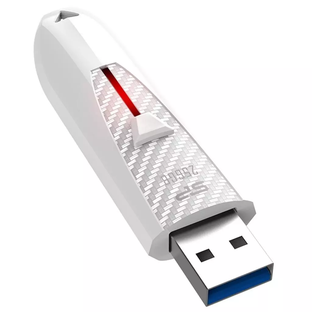 USB флеш накопитель Silicon Power 256GB Blaze B25 White USB 3.0 (SP256GBUF3B25V1W) - 1