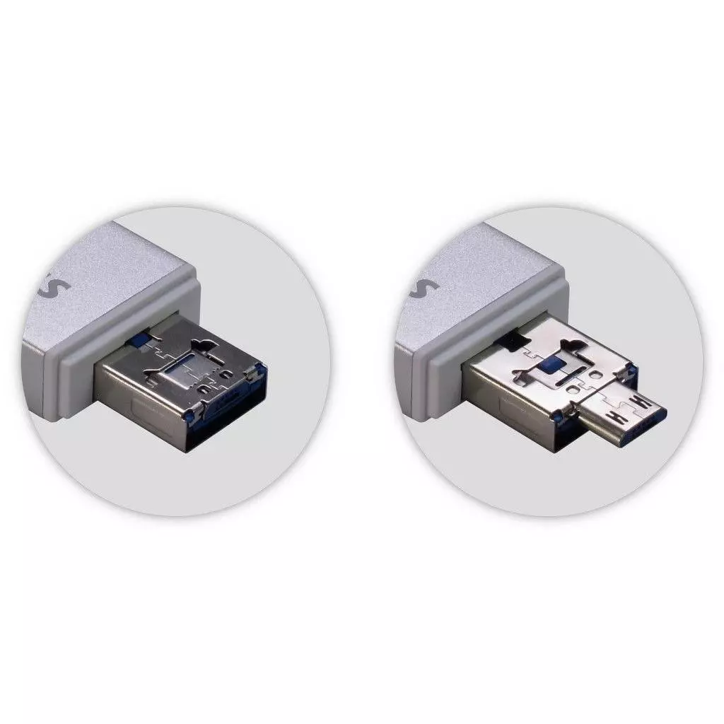 Считыватель флеш-карт Argus USB2.0, Micro-USB/Lightning, TF, SD (R-004) - 4 Считыватель флеш-карт Argus USB2.0, Micro-USB/Lightning, TF, SD (R-004) - 4