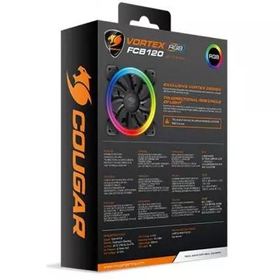 Кулер для корпуса Cougar FCB 120 RGB - 4 Кулер для корпуса Cougar FCB 120 RGB - 4