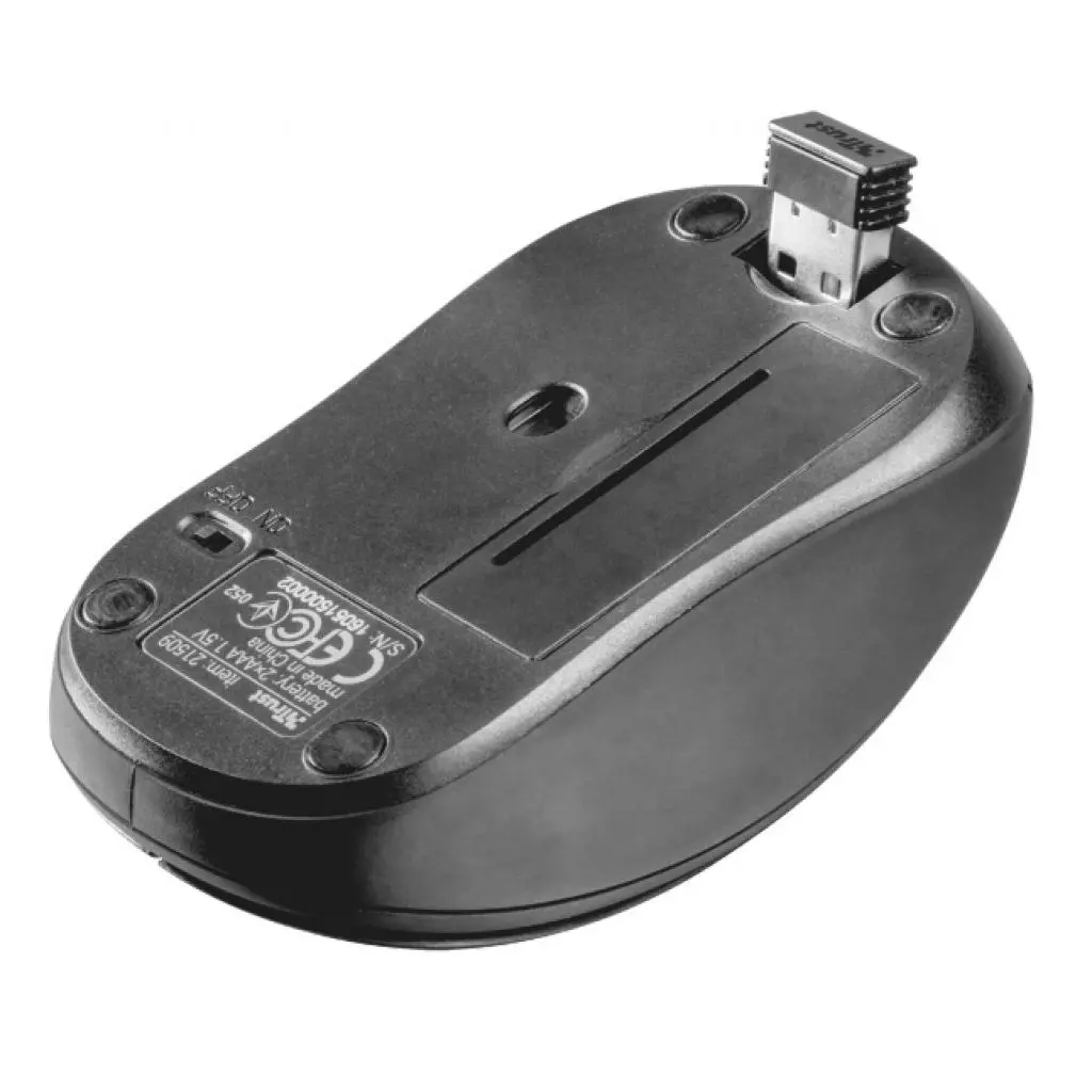 Мышка Trust Ziva wireless compact mouse black (21509) - 3 Мышка Trust Ziva wireless compact mouse black (21509) - 3