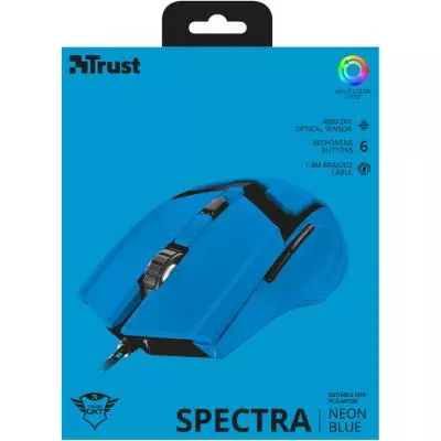 Мышка Trust GXT 101-SB Spectra Gaming Mouse blue (22385) - 4 Мышка Trust GXT 101-SB Spectra Gaming Mouse blue (22385) - 4