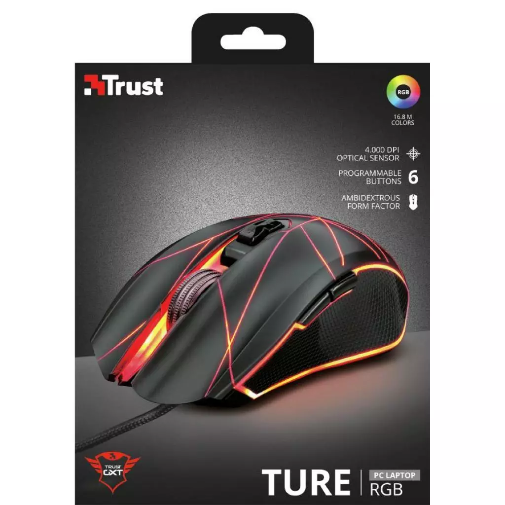 Мышка Trust GXT 160 Ture illuminated gaming mouse (22332) - 8 Мышка Trust GXT 160 Ture illuminated gaming mouse (22332) - 8