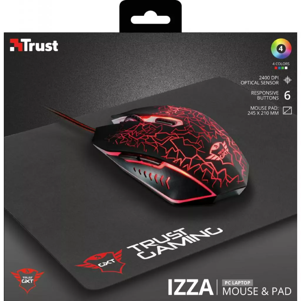 Мышка Trust GXT 783 Gaming Mouse & Mouse Pad (22736) - 4 Мышка Trust GXT 783 Gaming Mouse & Mouse Pad (22736) - 4