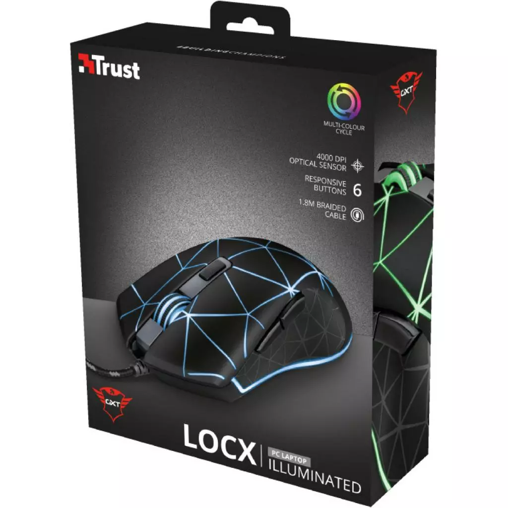Мышка Trust GXT 133 Locx Black (22988) - 5 Мышка Trust GXT 133 Locx Black (22988) - 5