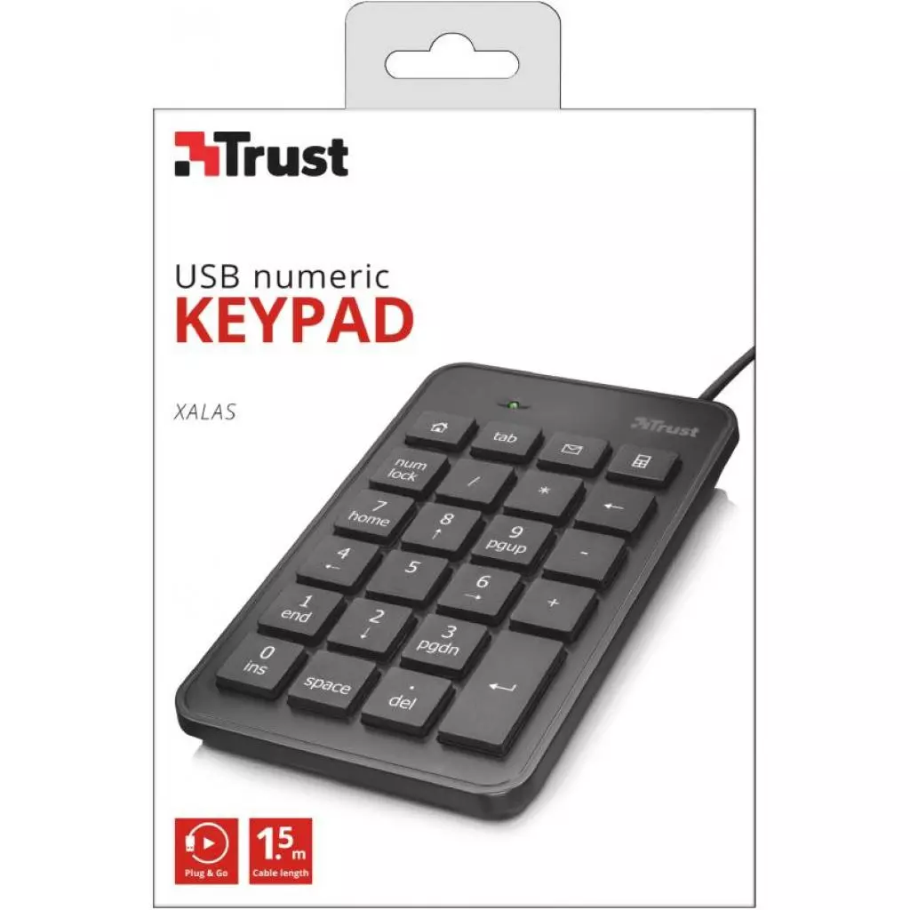 Клавиатура Trust Xalas USb numeric keypad (22221) - 3 Клавиатура Trust Xalas USb numeric keypad (22221) - 3