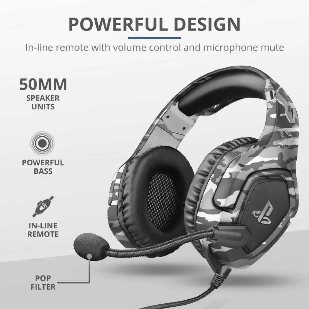 Наушники Trust GXT 488 Forze-G for PS4 Grey (23531) - 13 Наушники Trust GXT 488 Forze-G for PS4 Grey (23531) - 13