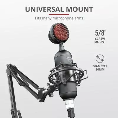 Микрофон Trust GXT 244 Buzz USB Streaming Microphone Black (23466) - 5 Микрофон Trust GXT 244 Buzz USB Streaming Microphone Black (23466) - 5