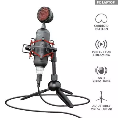 Микрофон Trust GXT 244 Buzz USB Streaming Microphone Black (23466) - 10 Микрофон Trust GXT 244 Buzz USB Streaming Microphone Black (23466) - 10