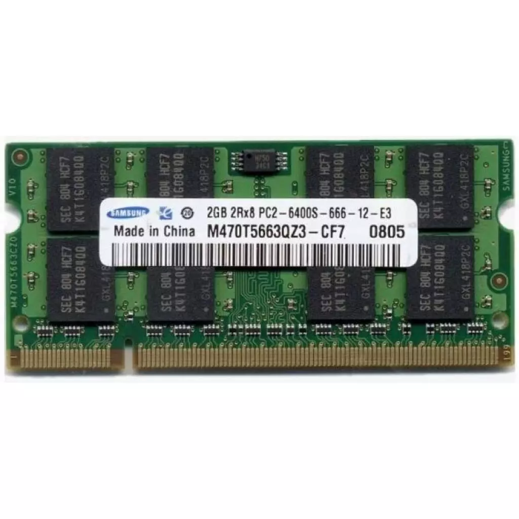 Модуль памяти для ноутбука SoDIMM DDR2 2GB 800 MHz Samsung (M470T5663QZ3-CF7)