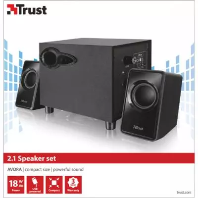 Акустическая система Trust Avora 2.1 Subwoofer Speaker Set (20442) - 4 Акустическая система Trust Avora 2.1 Subwoofer Speaker Set (20442) - 4