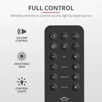 Акустическая система Trust GXT 698 Torro RGB-Illuminated Black (23059) - 10 Акустическая система Trust GXT 698 Torro RGB-Illuminated Black (23059) - 10