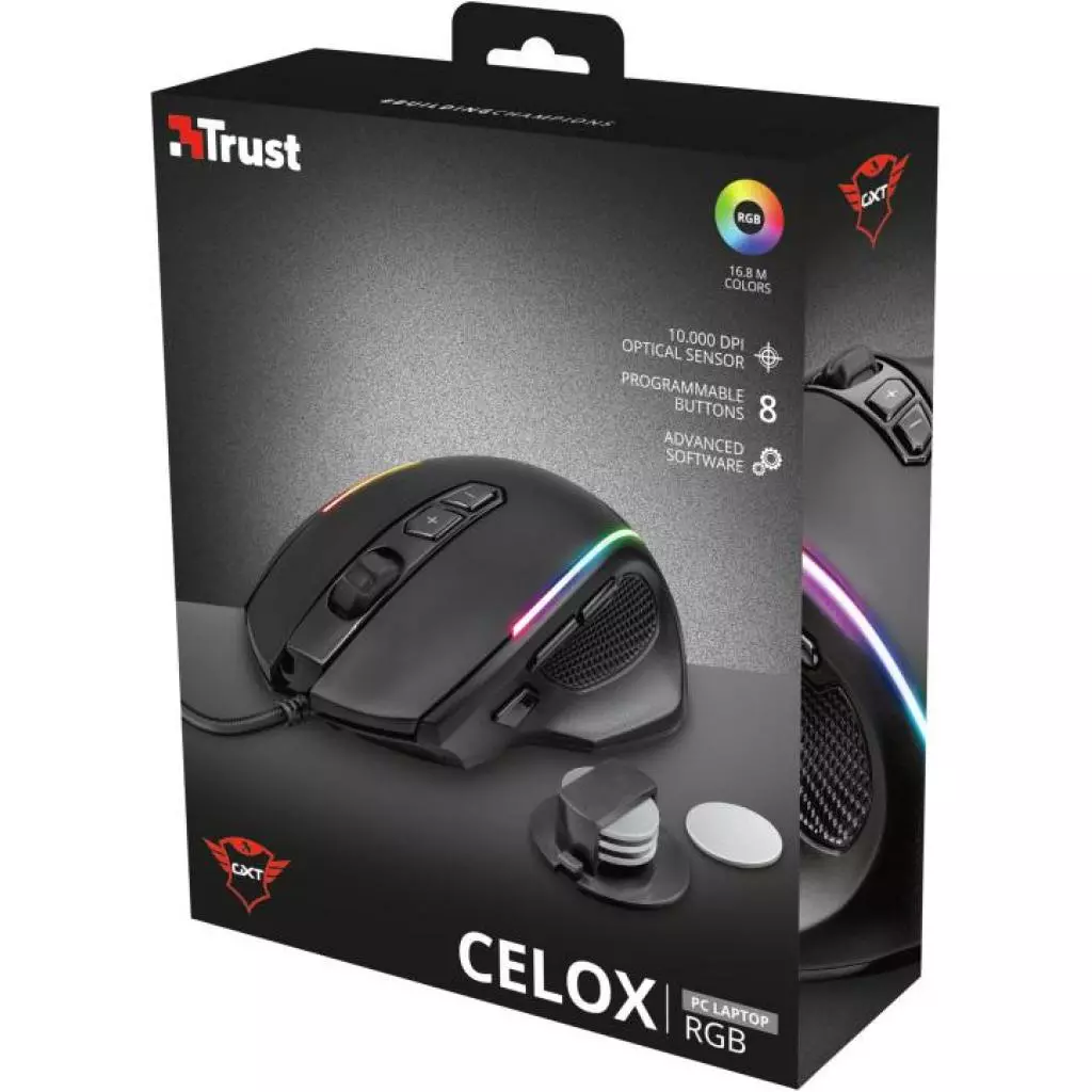 Мышка Trust GXT 165 Celox RGB (23092) - 6 Мышка Trust GXT 165 Celox RGB (23092) - 6
