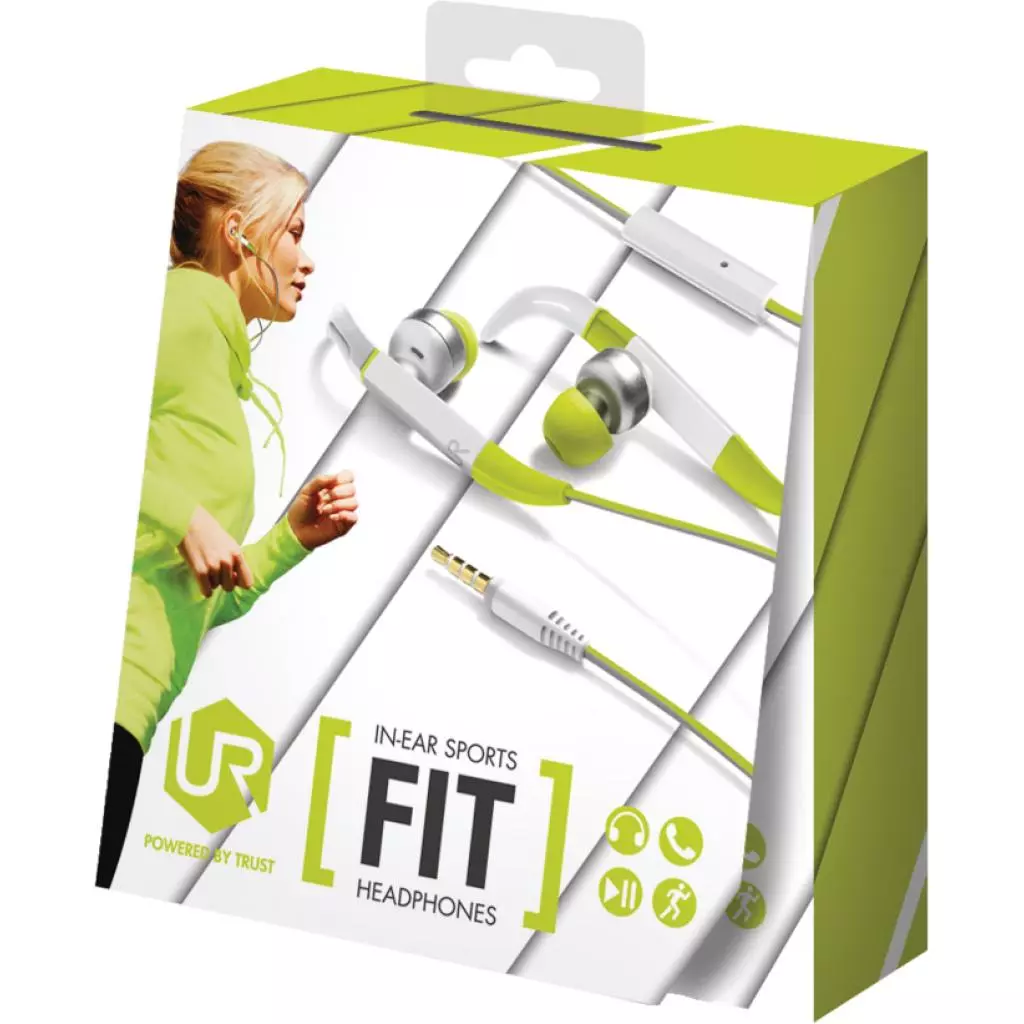 Наушники Trust Urban Revolt Fit Green (20320) - 2 Наушники Trust Urban Revolt Fit Green (20320) - 2