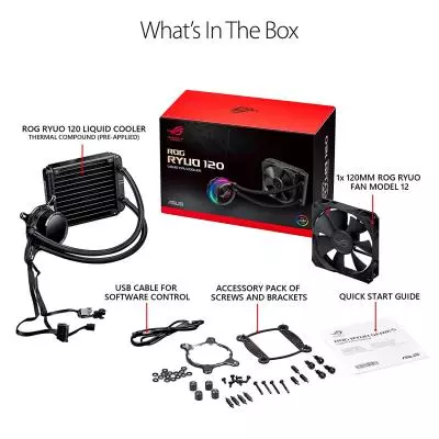 Кулер для процессора ASUS ROG-RYUO-120 - 4 Кулер для процессора ASUS ROG-RYUO-120 - 4