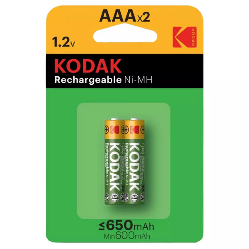 Аккумулятор Kodak AAA 650 mAh HR03 NI-MH * 2 (30955042)