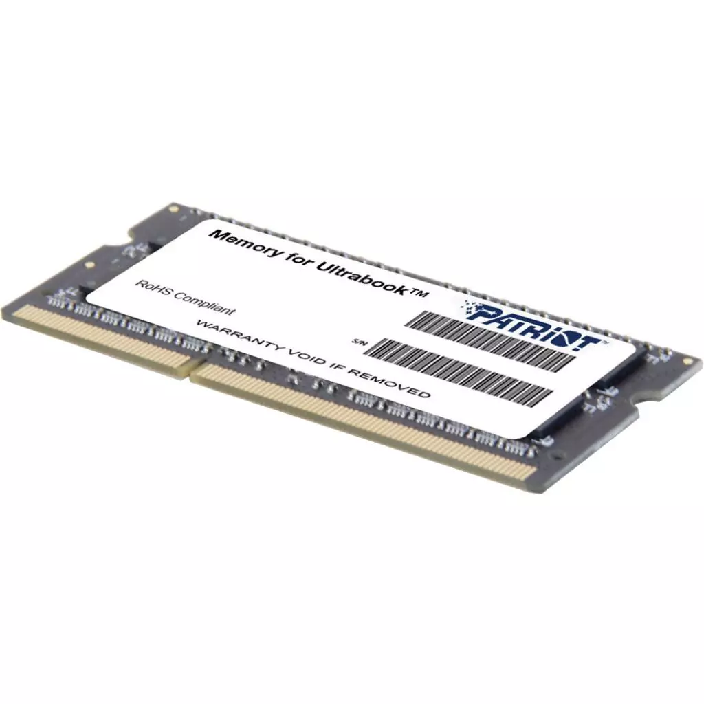 Модуль памяти для ноутбука SoDIMM DDR3L 4GB 1600 MHz Patriot (PSD34G1600L2S) - 2 Модуль памяти для ноутбука SoDIMM DDR3L 4GB 1600 MHz Patriot (PSD34G1600L2S) - 2