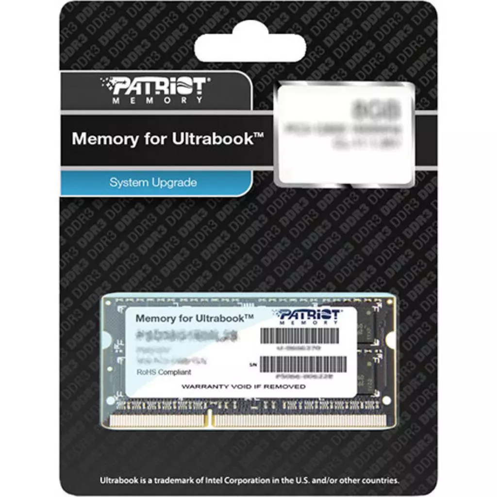 Модуль памяти для ноутбука SoDIMM DDR3L 4GB 1600 MHz Patriot (PSD34G1600L2S) - 3 Модуль памяти для ноутбука SoDIMM DDR3L 4GB 1600 MHz Patriot (PSD34G1600L2S) - 3
