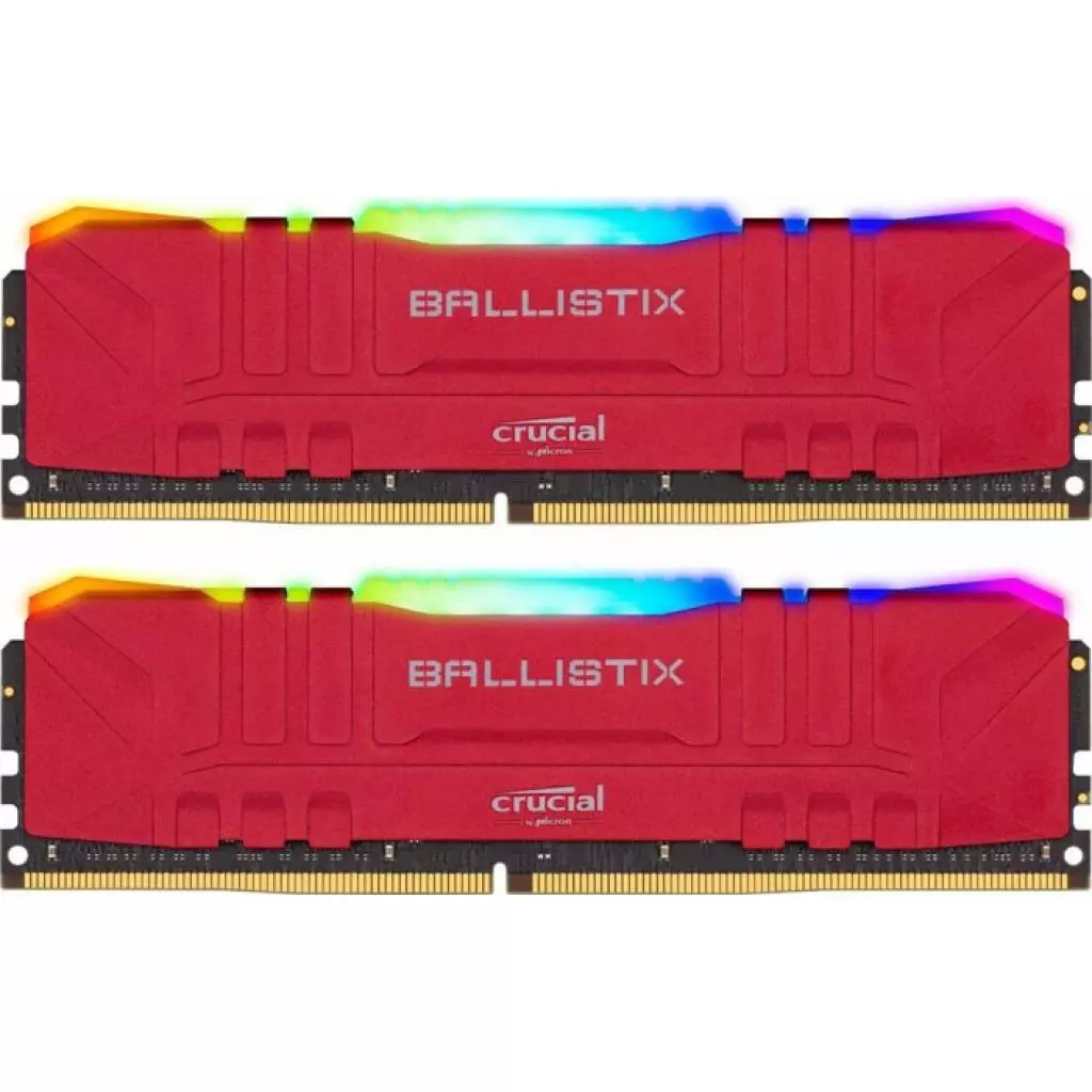 Модуль памяти для компьютера DDR4 16GB (2x8GB) 3200 MHz Ballistix Red RGB Micron (BL2K8G32C16U4RL)