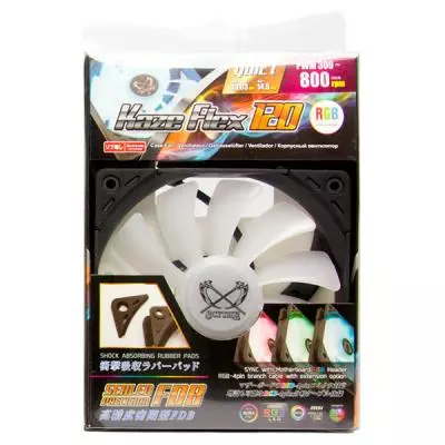 Кулер для корпуса SCYTHE Kaze Flex 120 mm RGB PWM (SU1225FD12LR-RDP) - 4 Кулер для корпуса SCYTHE Kaze Flex 120 mm RGB PWM (SU1225FD12LR-RDP) - 4
