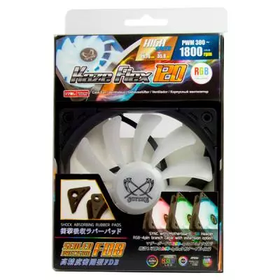 Кулер для корпуса SCYTHE Kaze Flex 120 mm RGB PWM (SU1225FD12HR-RNP) - 4 Кулер для корпуса SCYTHE Kaze Flex 120 mm RGB PWM (SU1225FD12HR-RNP) - 4