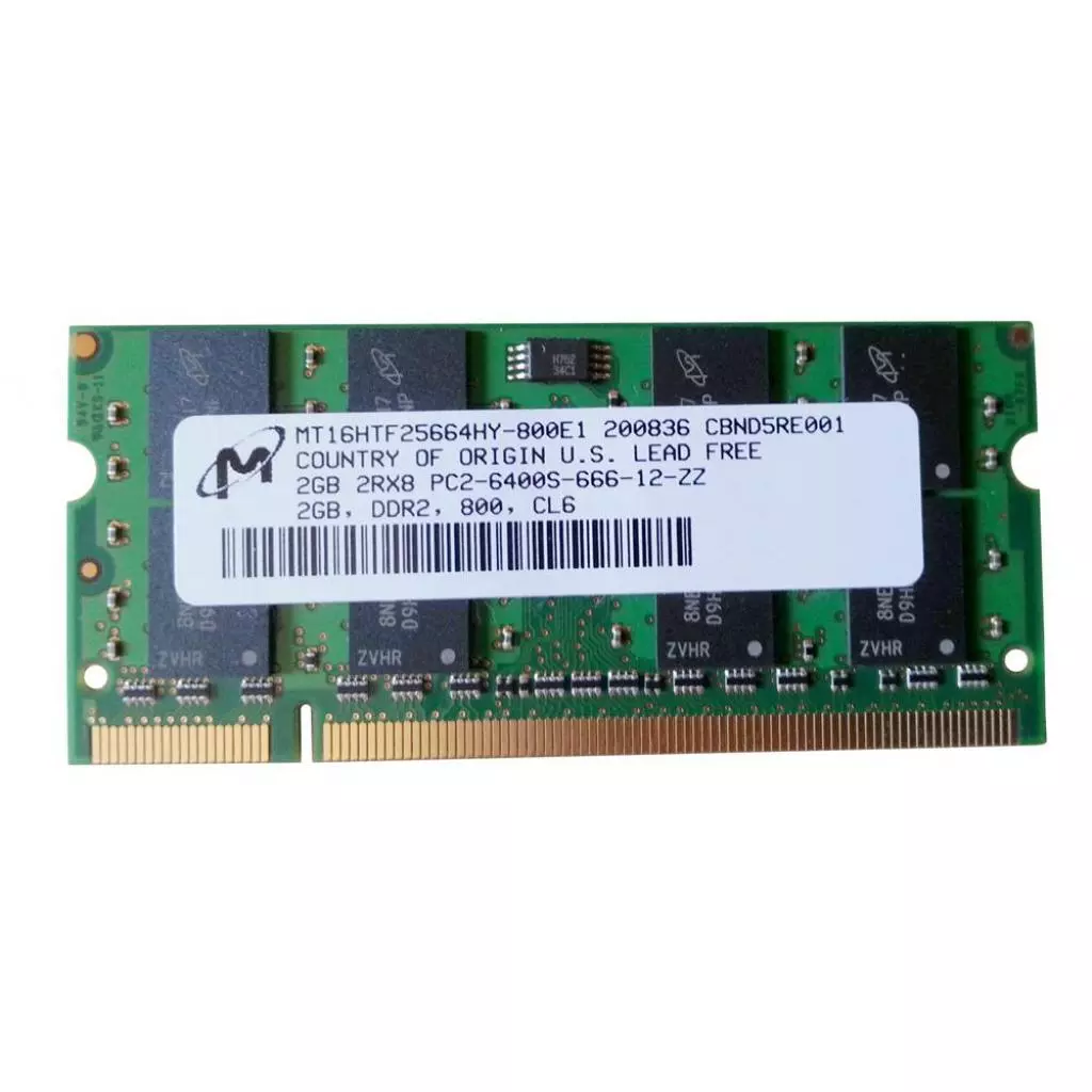 Модуль памяти для ноутбука SoDIMM DDR2 2GB 800 MHz Micron (MT16HTF25664HY-800E1_)