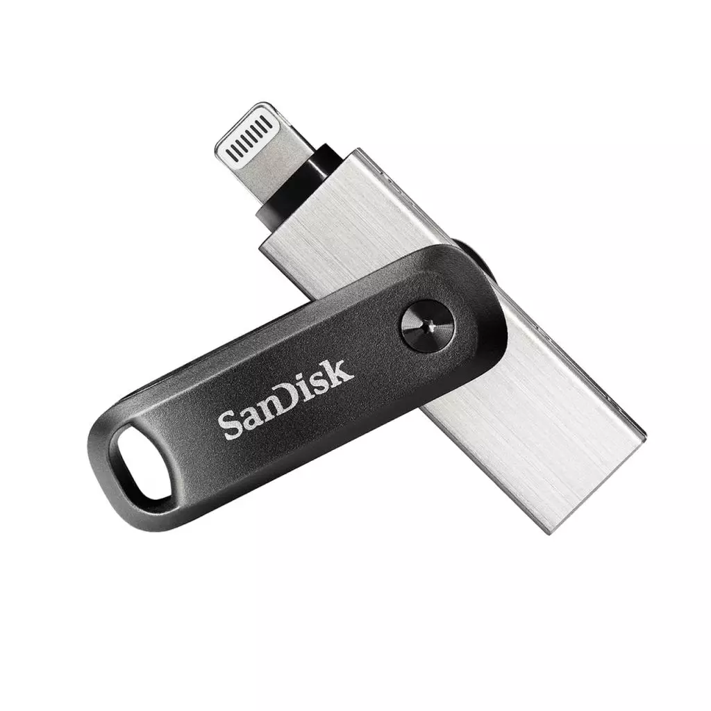 USB флеш накопитель SanDisk 256GB iXpand Go USB 3.0/Lightning (SDIX60N-256G-GN6NE) - 4 USB флеш накопитель SanDisk 256GB iXpand Go USB 3.0/Lightning (SDIX60N-256G-GN6NE) - 4