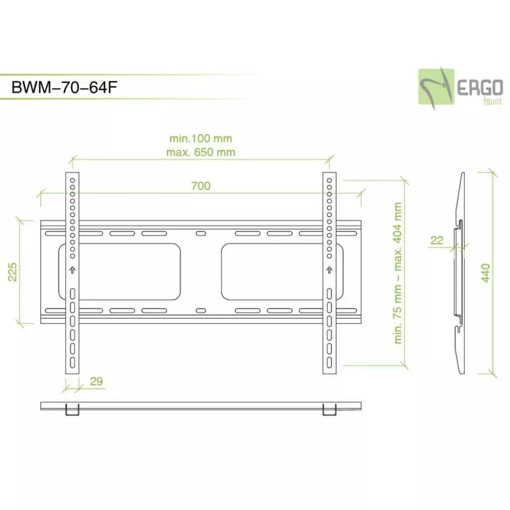 Кронштейн Ergofount BWM-70-64F
