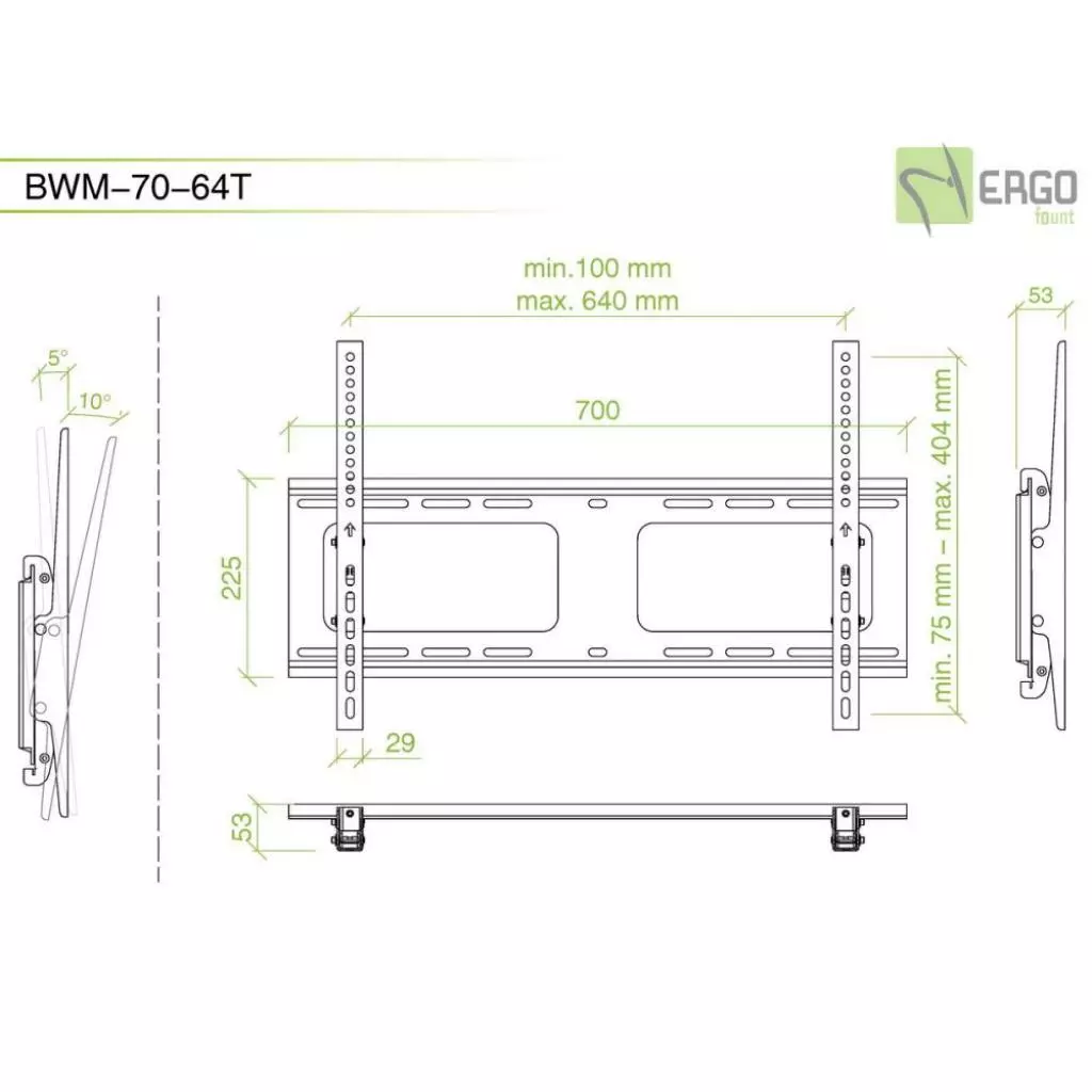 Кронштейн Ergofount BWM-70-64T - 1