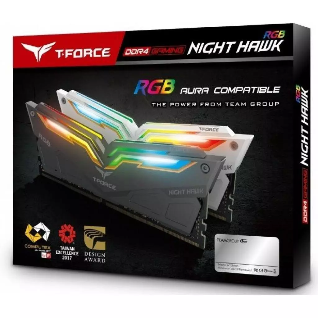 Модуль памяти для компьютера DDR4 32GB (2x16GB) 3200 MHz T-Force Night Hawk RGB Black Team (TF1D432G3200HC16CDC01) - 3 Модуль памяти для компьютера DDR4 32GB (2x16GB) 3200 MHz T-Force Night Hawk RGB Black Team (TF1D432G3200HC16CDC01) - 3