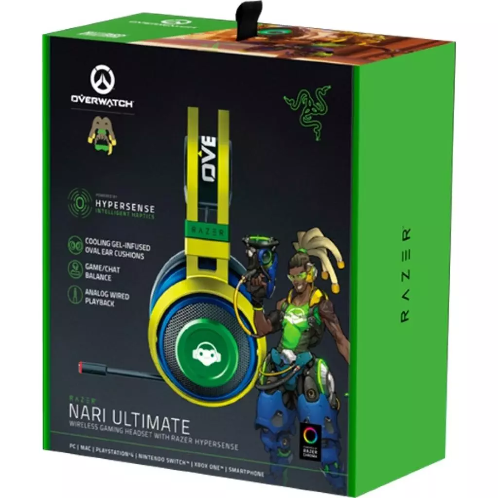 Наушники Razer Nari Ultimate Owerwatch Lucio Edition (RZ04-02670200-R3M1) - 4 Наушники Razer Nari Ultimate Owerwatch Lucio Edition (RZ04-02670200-R3M1) - 4
