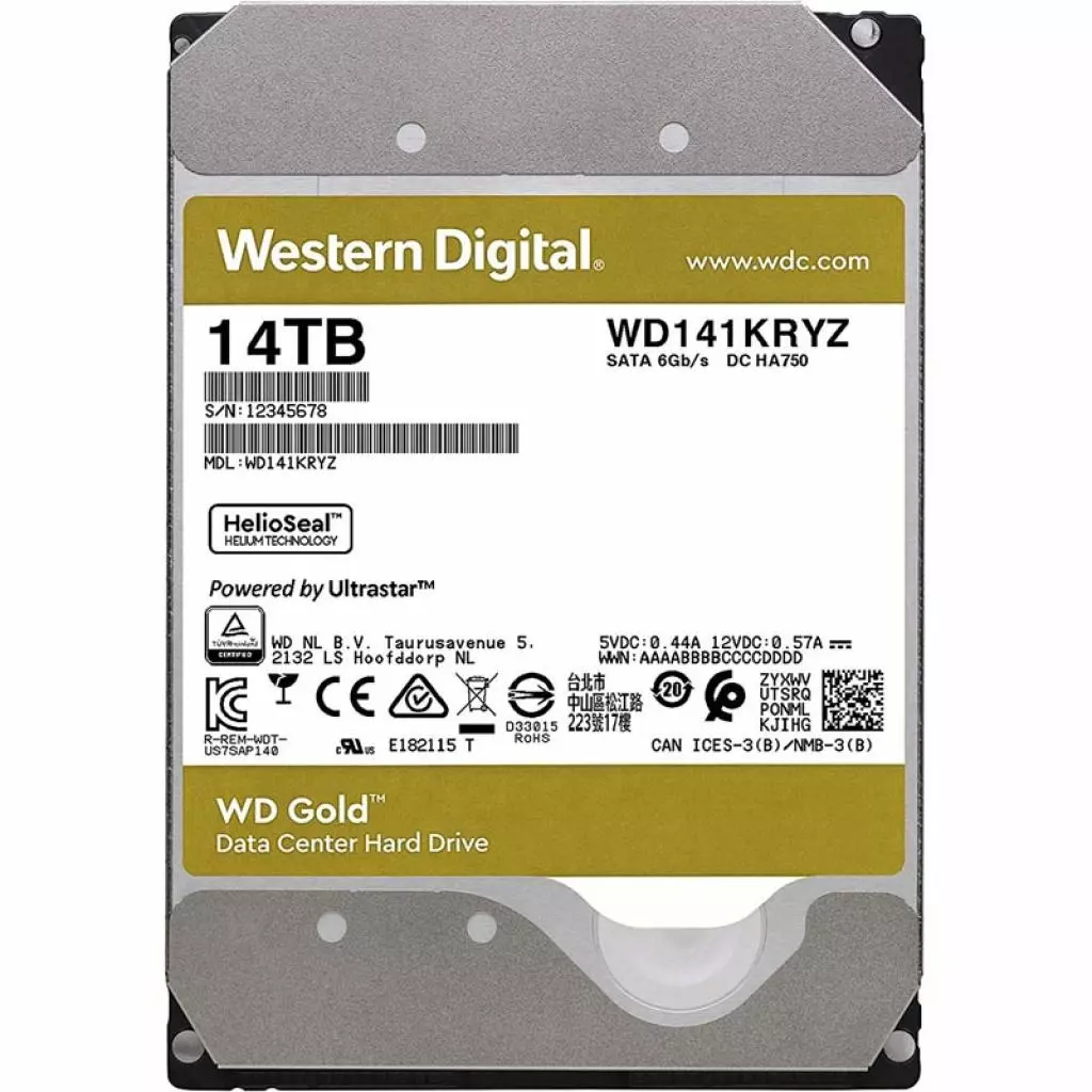 Жесткий диск 3.5" 14TB WD (WD141KRYZ)