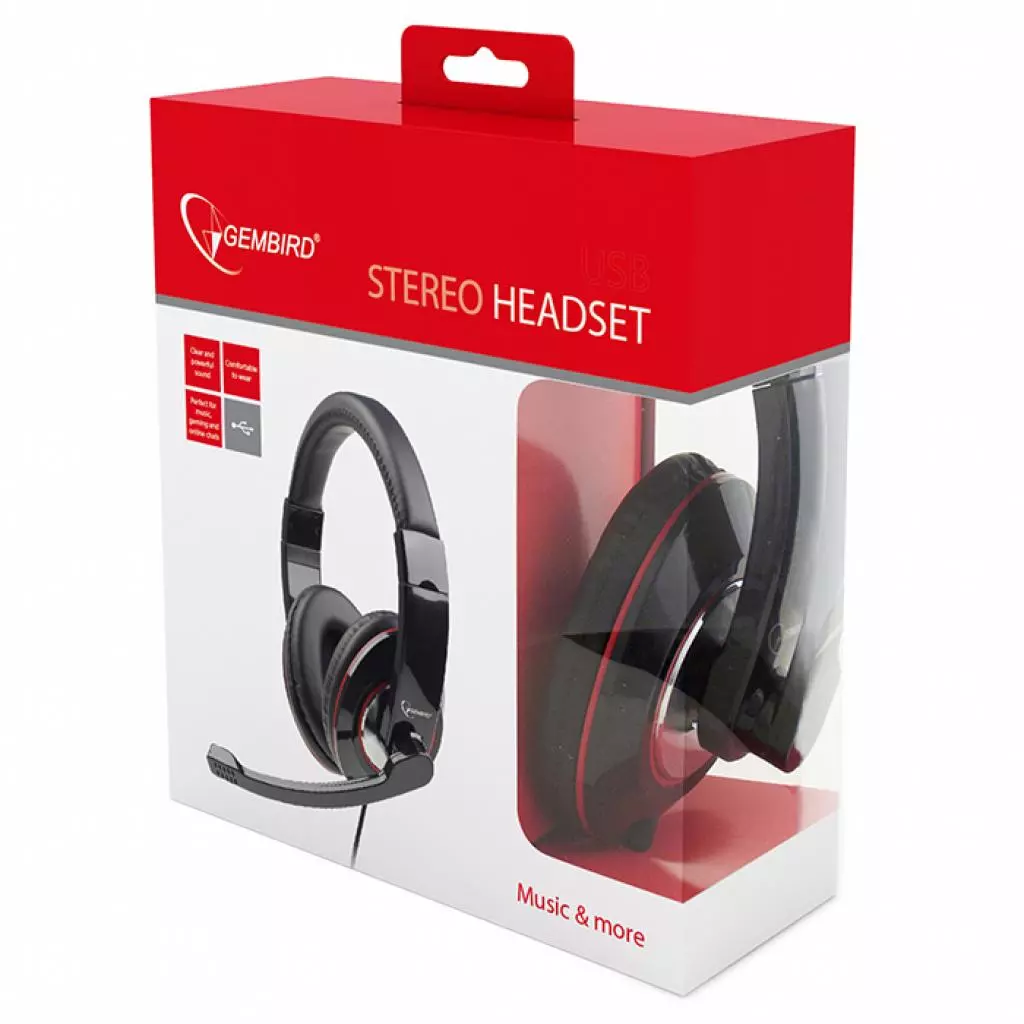 Наушники Gembird MHS-001 Black (MHS-001) - 3 Наушники Gembird MHS-001 Black (MHS-001) - 3