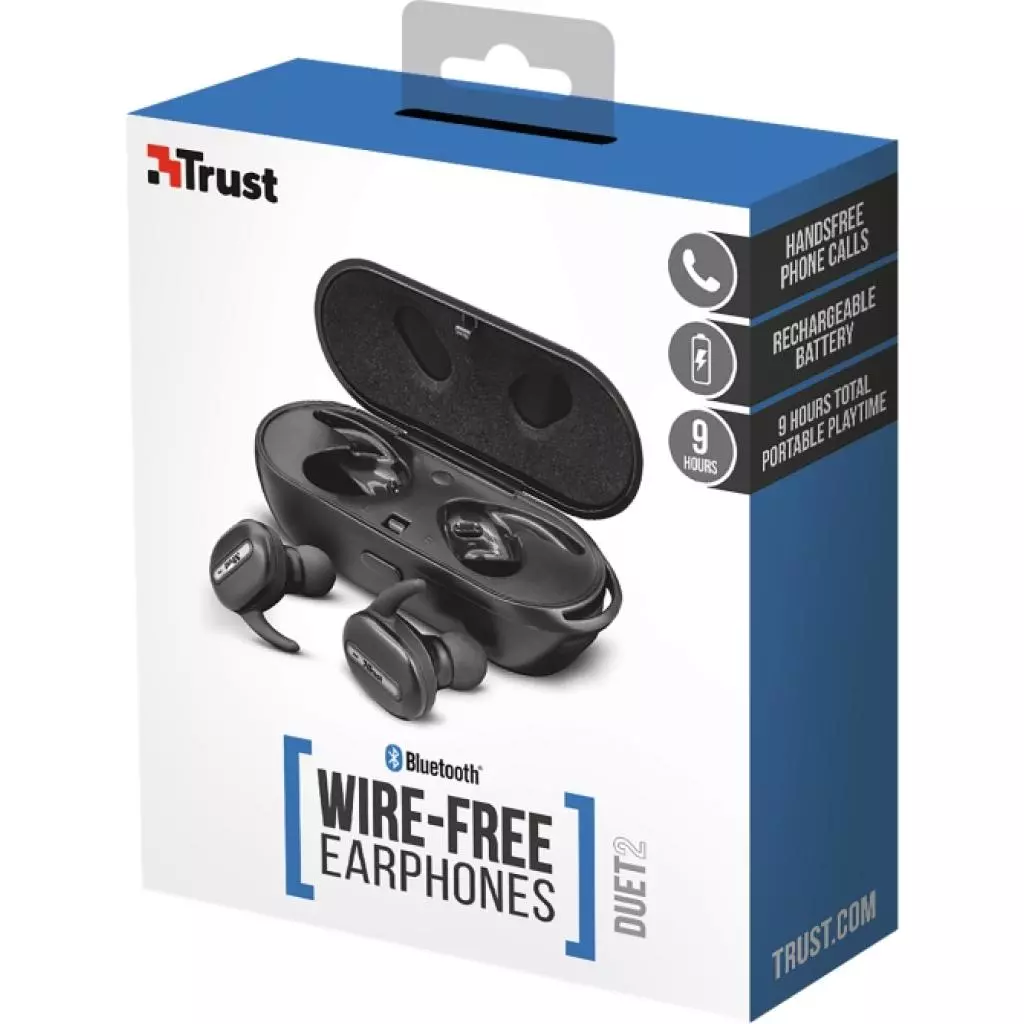 Наушники Trust Duet2 True Wireless Earbuds Black (22864) - 8 Наушники Trust Duet2 True Wireless Earbuds Black (22864) - 8