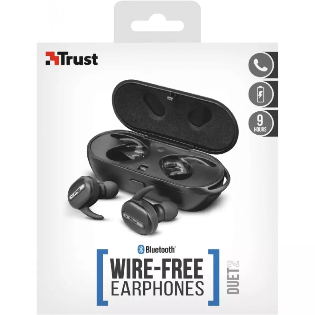 Наушники Trust Duet2 True Wireless Earbuds Black (22864) - 9 Наушники Trust Duet2 True Wireless Earbuds Black (22864) - 9