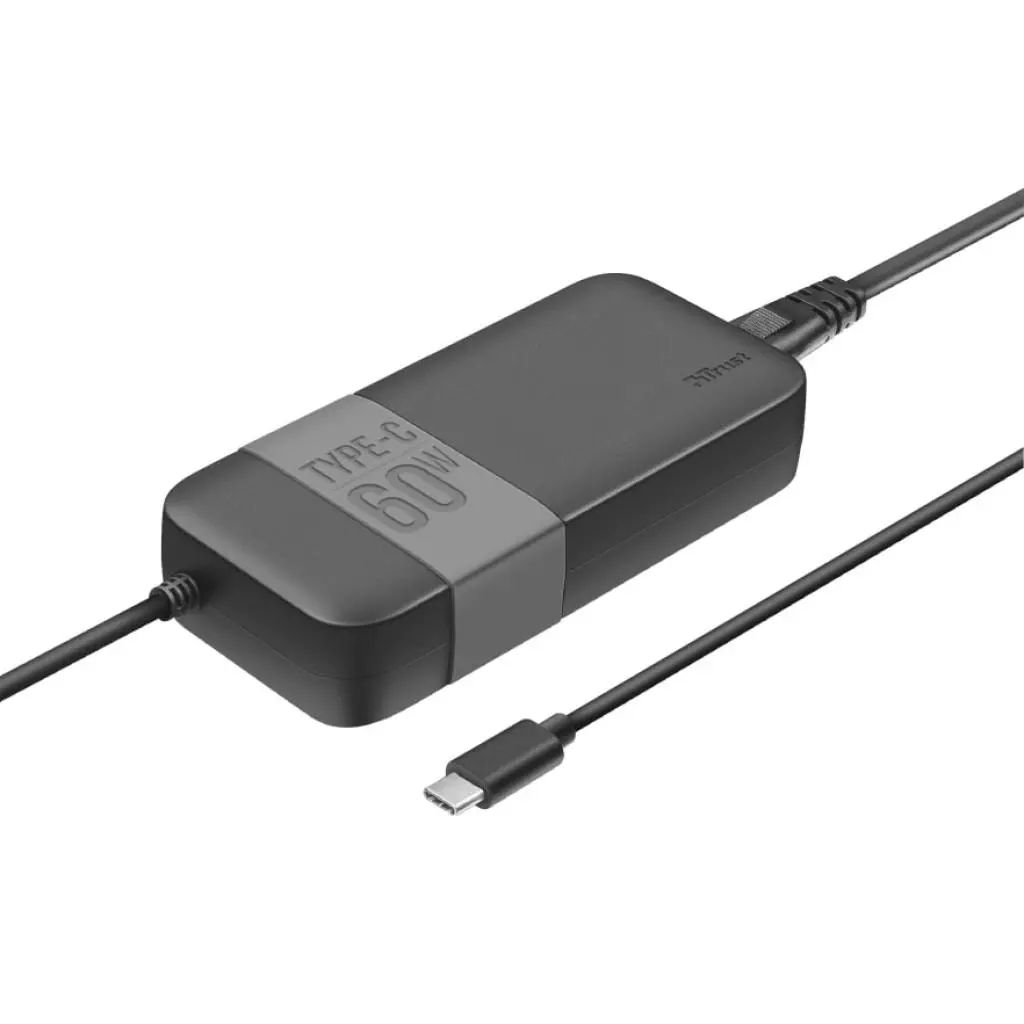 Блок питания к ноутбуку Trust Moda Universal 60W USB-C Charger (21478) - 1 Блок питания к ноутбуку Trust Moda Universal 60W USB-C Charger (21478) - 1