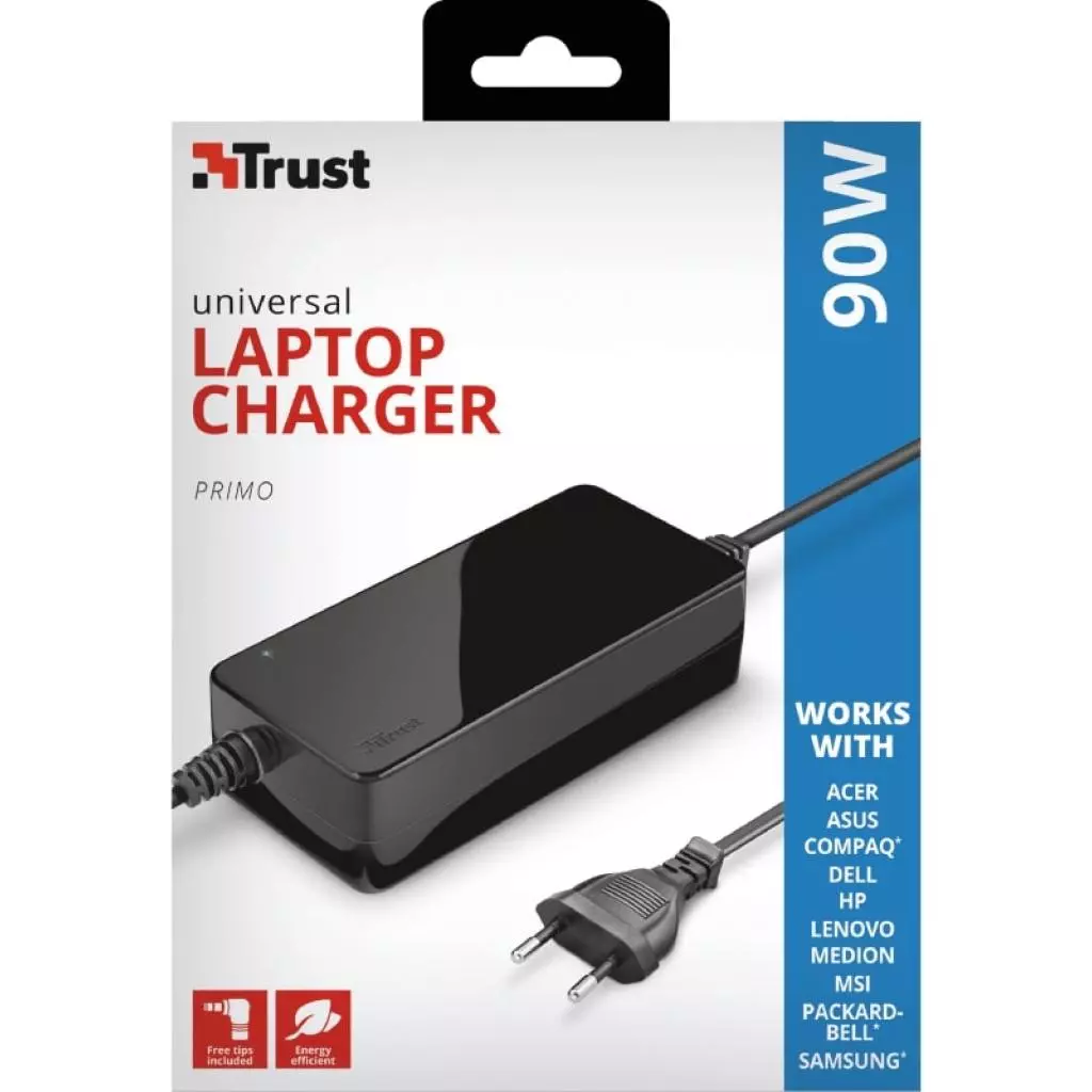 Блок питания к ноутбуку Trust Primo 90W-19V Universal Laptop (22142_TRUST) - 4 Блок питания к ноутбуку Trust Primo 90W-19V Universal Laptop (22142_TRUST) - 4