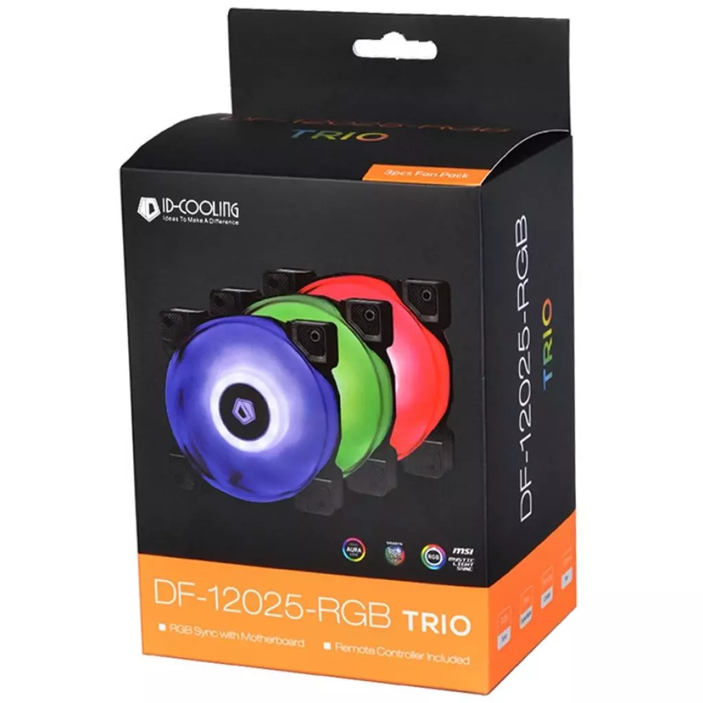 Кулер для корпуса ID-Cooling DF-12025-RGB Trio (3pcs Pack) (DF-12025-RGB Trio)