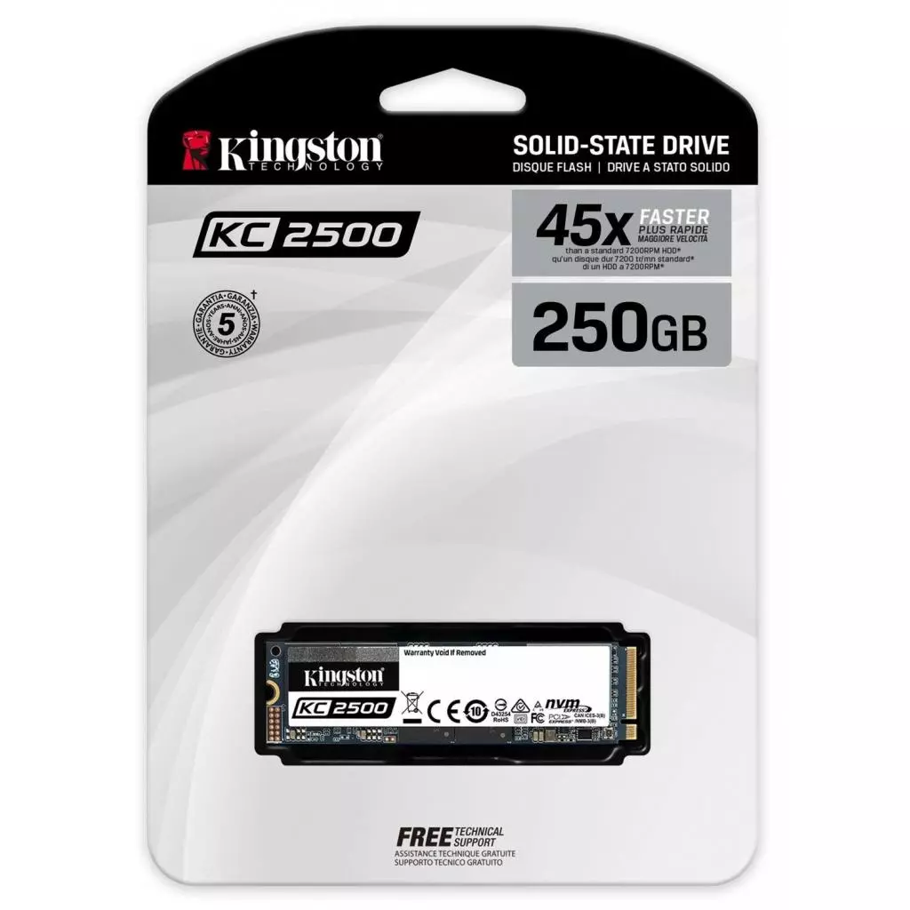 Накопитель SSD M.2 2280 250GB Kingston (SKC2500M8/250G) - 1 Накопитель SSD M.2 2280 250GB Kingston (SKC2500M8/250G) - 1