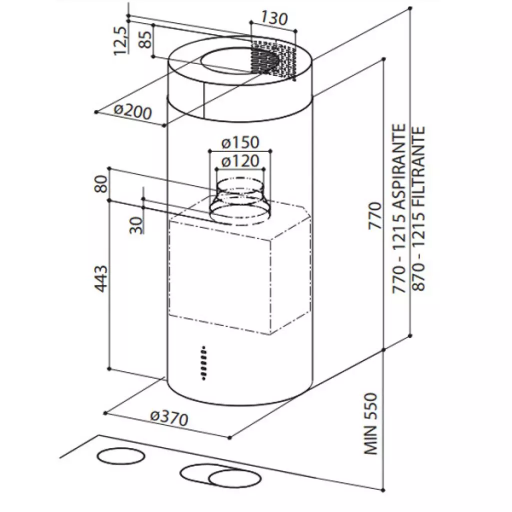 Вытяжка кухонная Faber CYLINDRA IS./4 EV8 X A37 FABER DE (CYLINDRAIS./4EV8XA37FABERDE) - 1 Вытяжка кухонная Faber CYLINDRA IS./4 EV8 X A37 FABER DE (CYLINDRAIS./4EV8XA37FABERDE) - 1