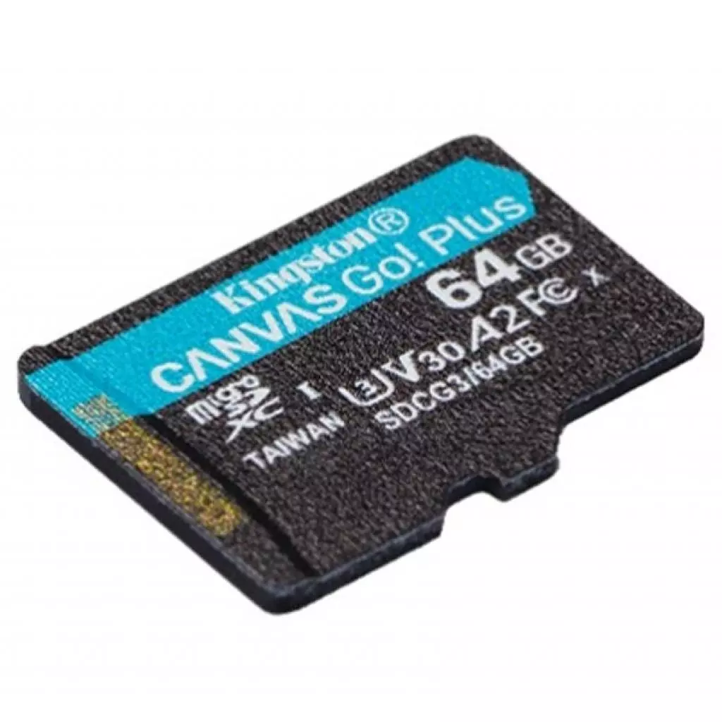Карта памяти Kingston 64GB microSD class 10 UHS-I U3 A2 Canvas Go Plus (SDCG3/64GBSP) - 1 Карта памяти Kingston 64GB microSD class 10 UHS-I U3 A2 Canvas Go Plus (SDCG3/64GBSP) - 1
