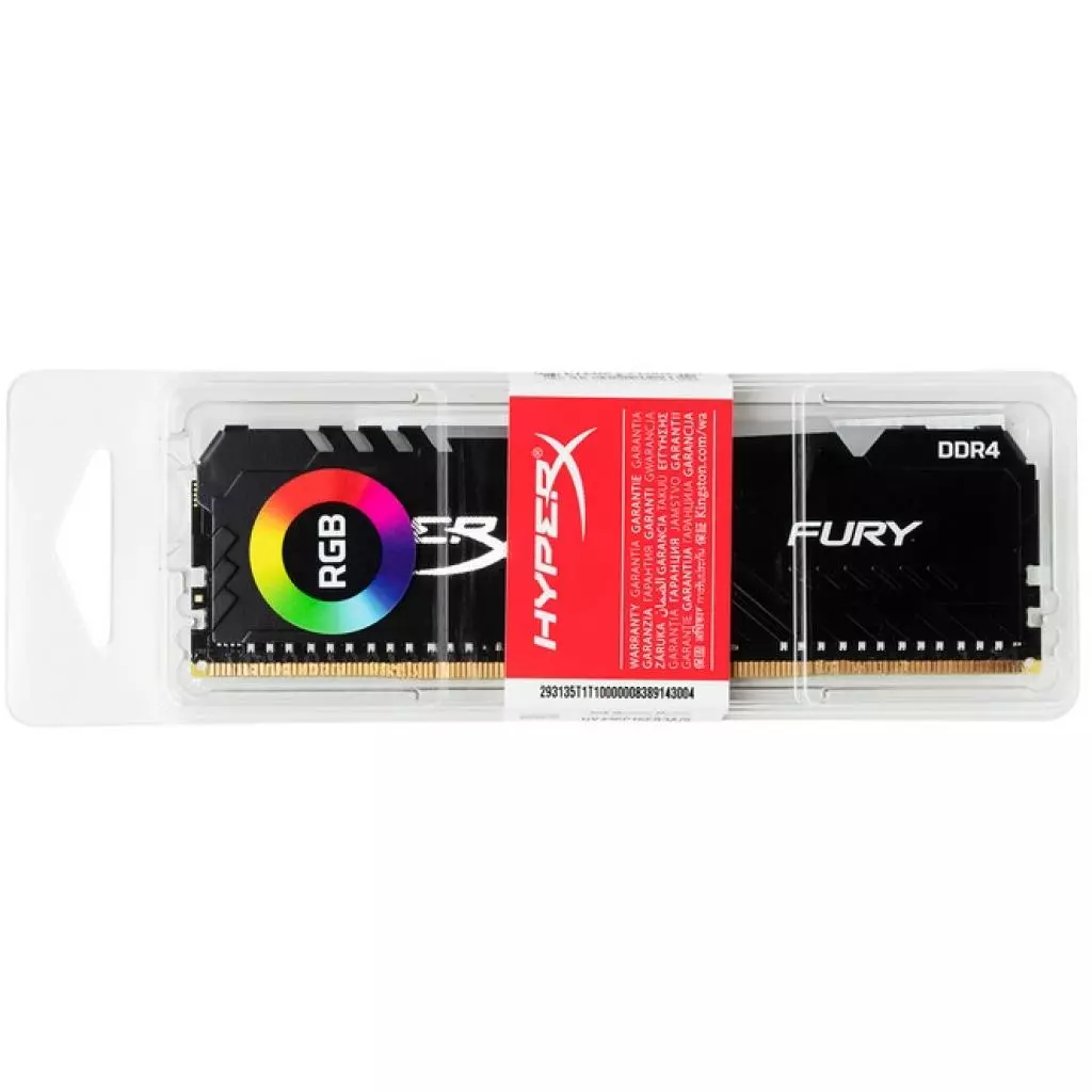 Модуль памяти для компьютера DDR4 8GB 2666 MHz HyperX Fury Black RGB Kingston Fury (ex.HyperX) (HX426C16FB3A/8) - 4 Модуль памяти для компьютера DDR4 8GB 2666 MHz HyperX Fury Black RGB Kingston Fury (ex.HyperX) (HX426C16FB3A/8) - 4