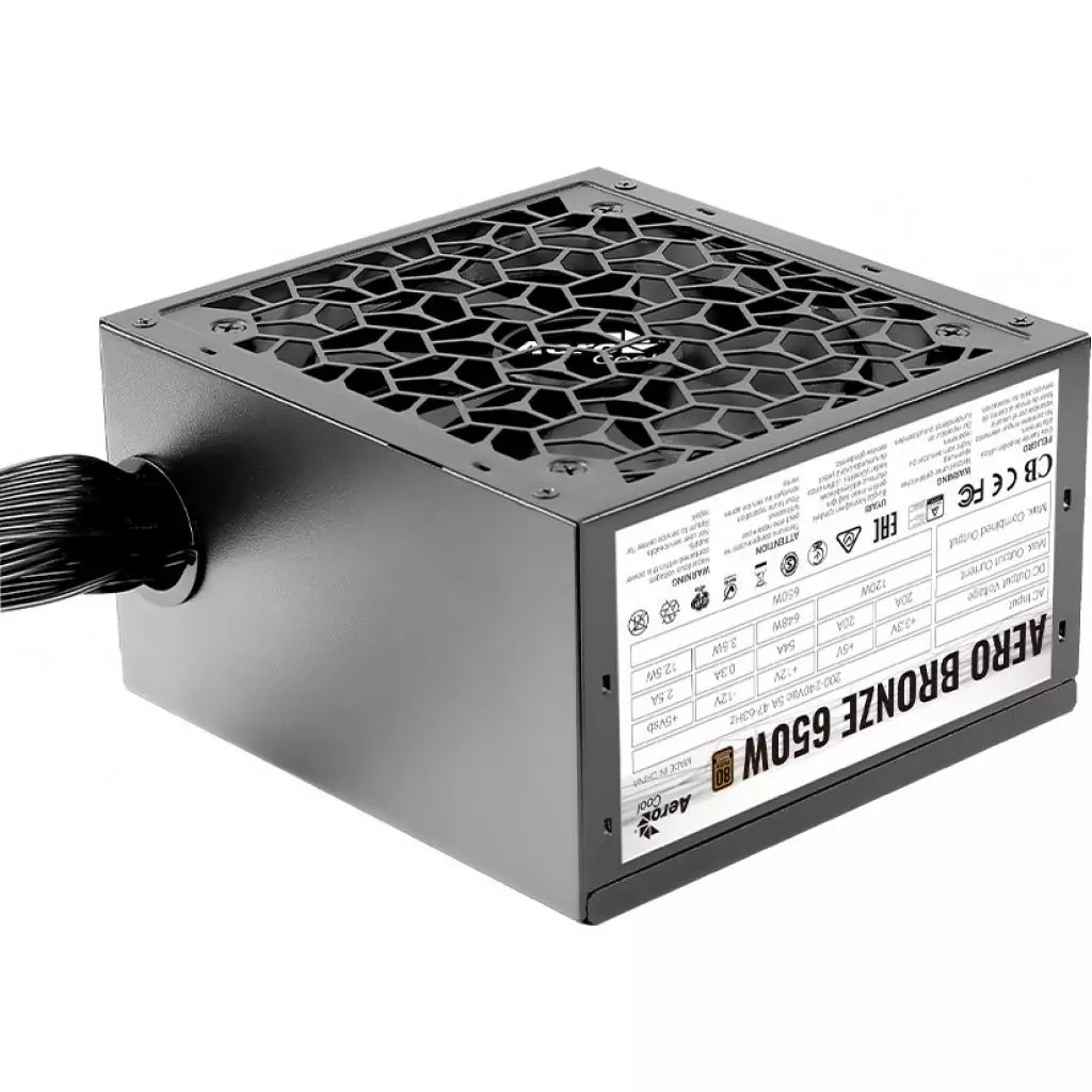 Блок питания AeroCool 650W AERO BRONZE (AERO BRONZE 650W) - 7 Блок питания AeroCool 650W AERO BRONZE (AERO BRONZE 650W) - 7
