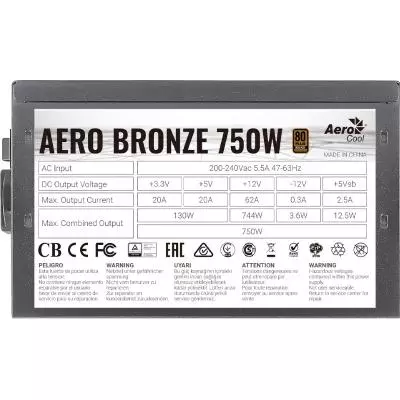Блок питания AeroCool 750W AERO BRONZE (AERO BRONZE 750W) - 3 Блок питания AeroCool 750W AERO BRONZE (AERO BRONZE 750W) - 3