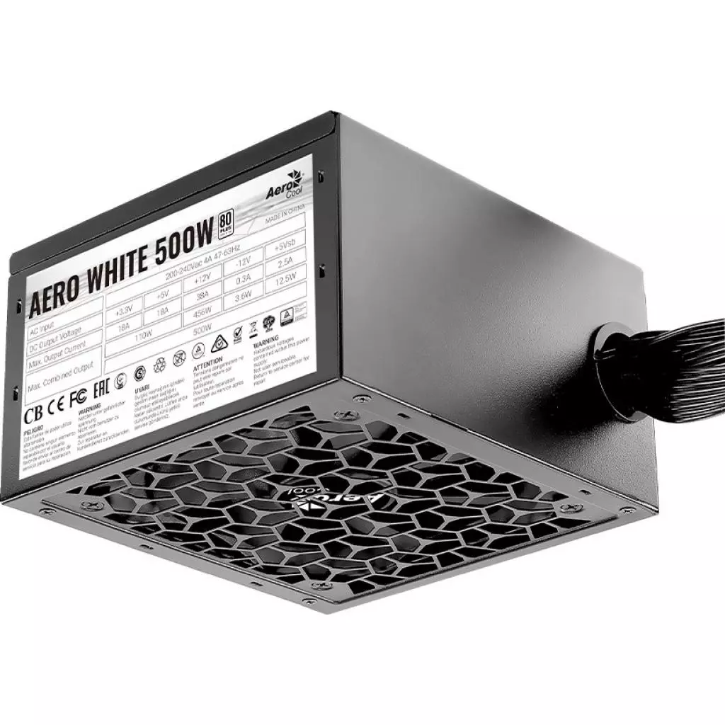 Блок питания AeroCool 500W AERO WHITE (AERO WHITE 500W) - 6 Блок питания AeroCool 500W AERO WHITE (AERO WHITE 500W) - 6