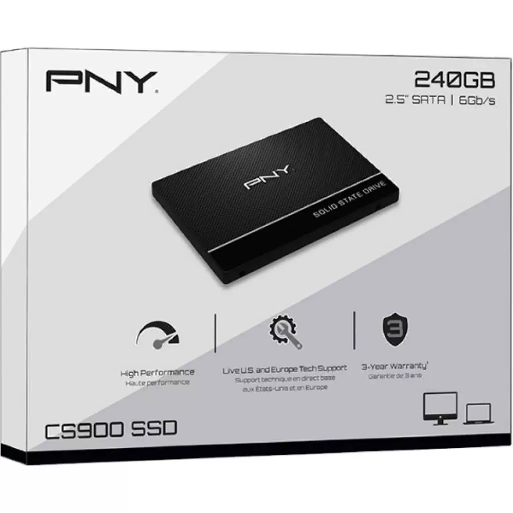 Накопитель SSD 2.5" 240GB PNY (SSD7CS900-240-PB) - 3 Накопитель SSD 2.5" 240GB PNY (SSD7CS900-240-PB) - 3