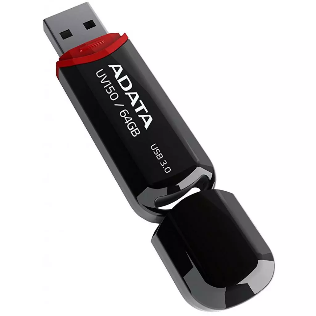 USB флеш накопитель ADATA 64GB UV150 Black USB 3.0 (AUV150-64G-RBK) - 2 USB флеш накопитель ADATA 64GB UV150 Black USB 3.0 (AUV150-64G-RBK) - 2