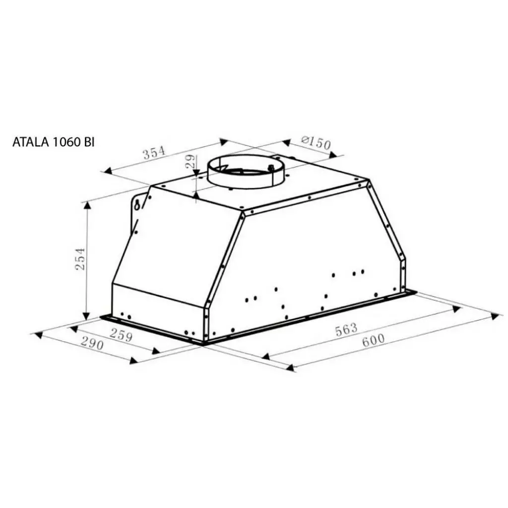 Вытяжка кухонная Gunter&Hauer ATALA 1060 BI - 1 Вытяжка кухонная Gunter&Hauer ATALA 1060 BI - 1