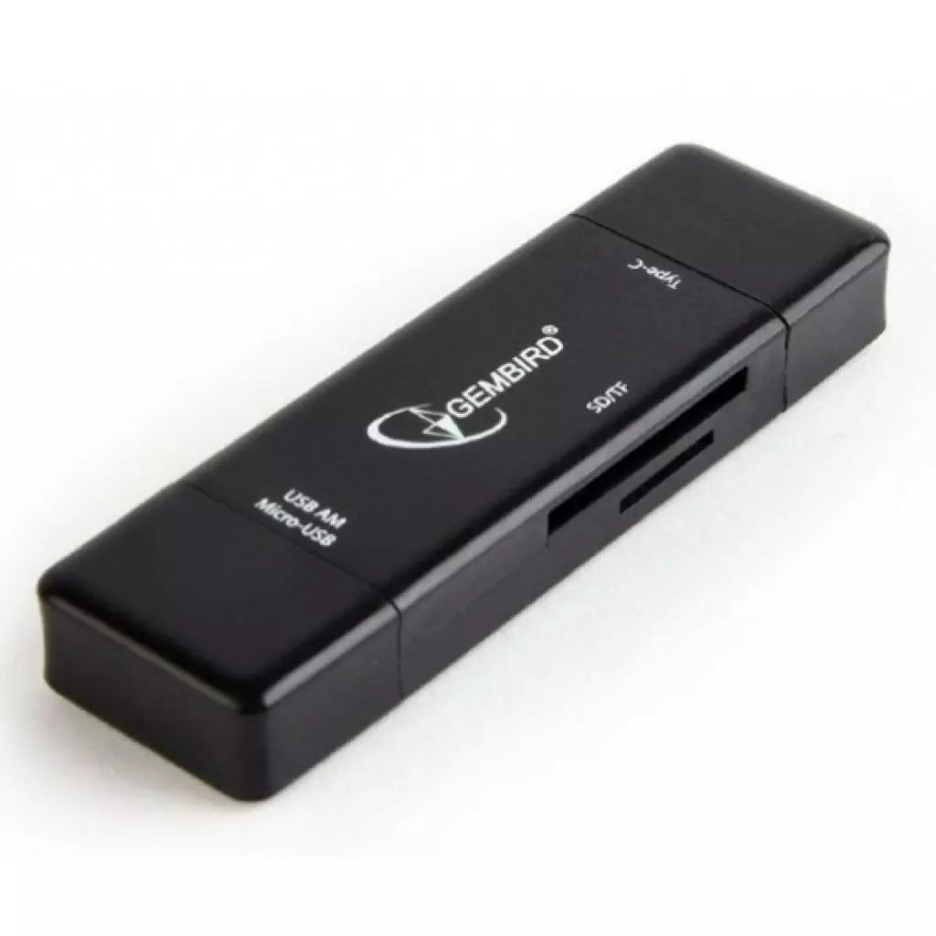 Считыватель флеш-карт Gembird USB/micro USB SD/TF (UHB-CR3IN1-01) - 3 Считыватель флеш-карт Gembird USB/micro USB SD/TF (UHB-CR3IN1-01) - 3